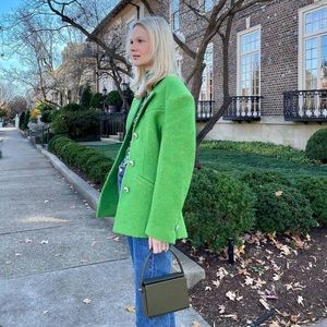 Ganni Green Wool Jacket